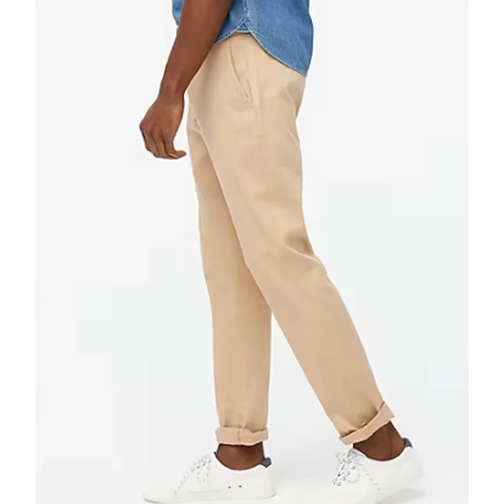 NWT J. Crew Factory Men's Athletic Slim-Fit Chino Pant British Khaki Size 34x32